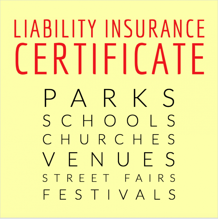 Insurance Certificate Parks/Venues/School