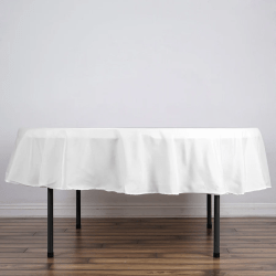Polyester 90 Round Table Cloth (White)