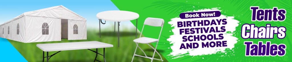 kids party tables chair rentals tents